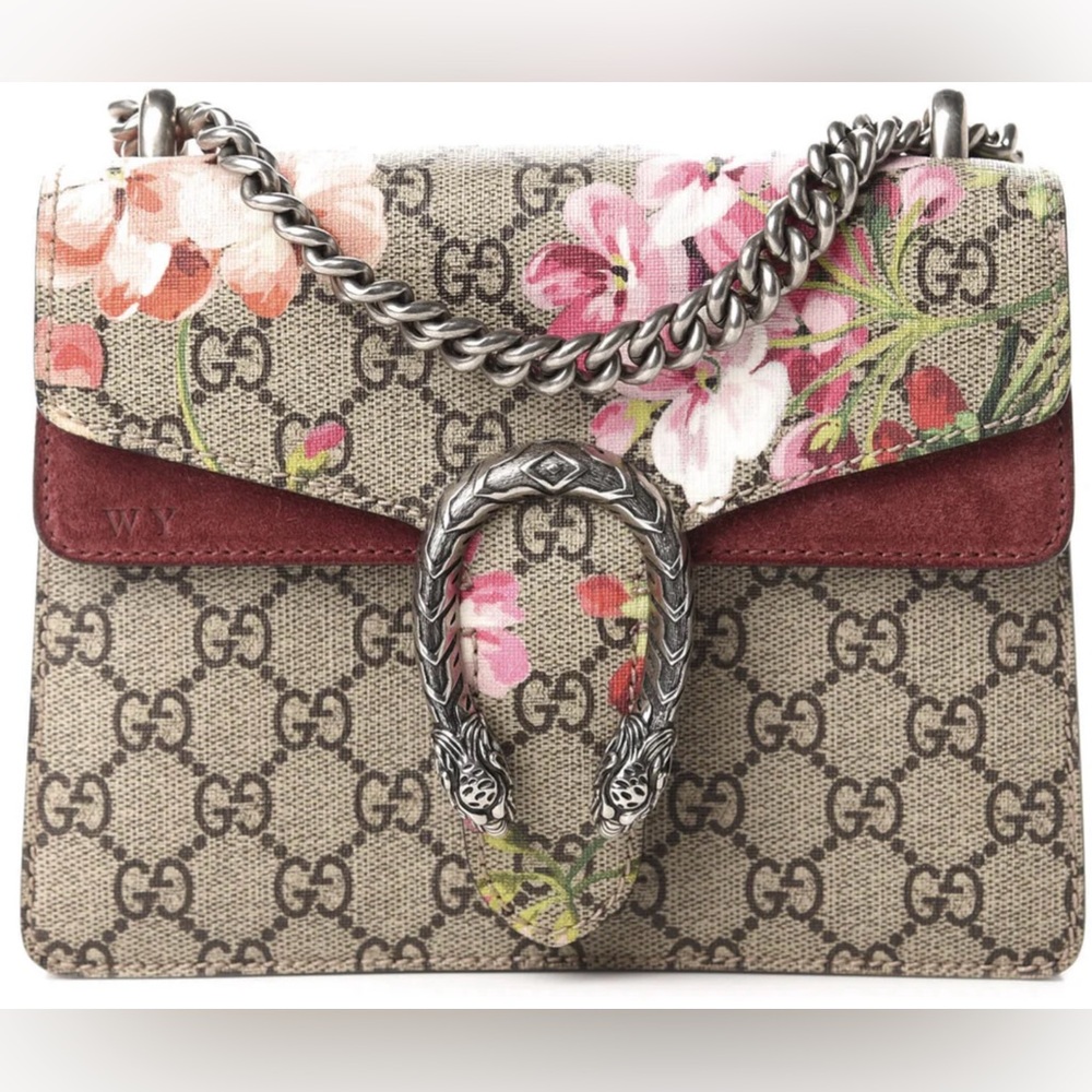 Gucci Supreme Monogram Blooms Mini Dionysus.  Authentic